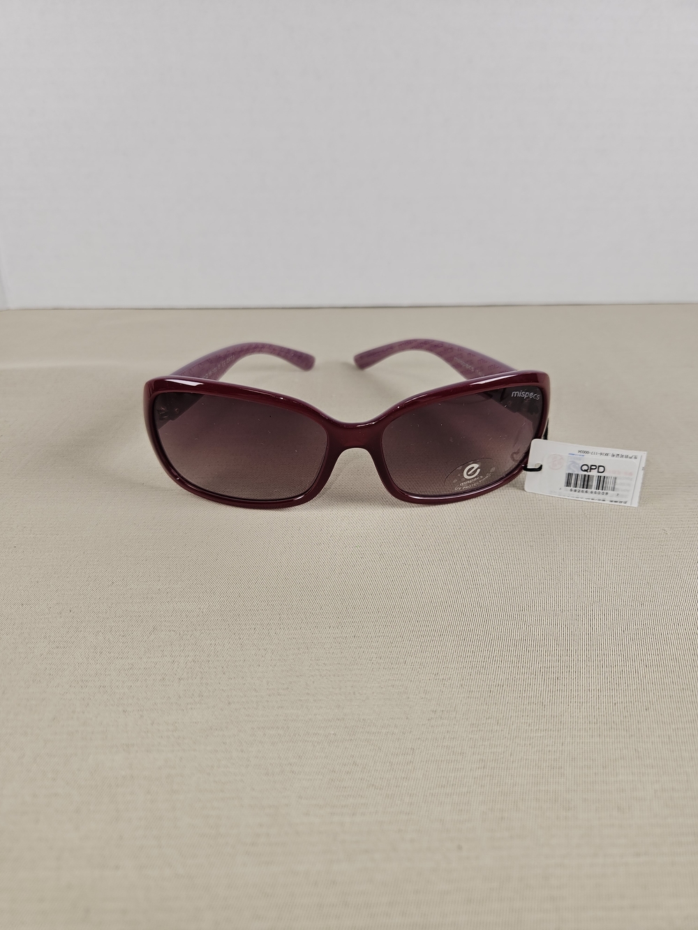 Women's Purple And White With Gold Accents Gradient Lens Sunglasses by Mispecs